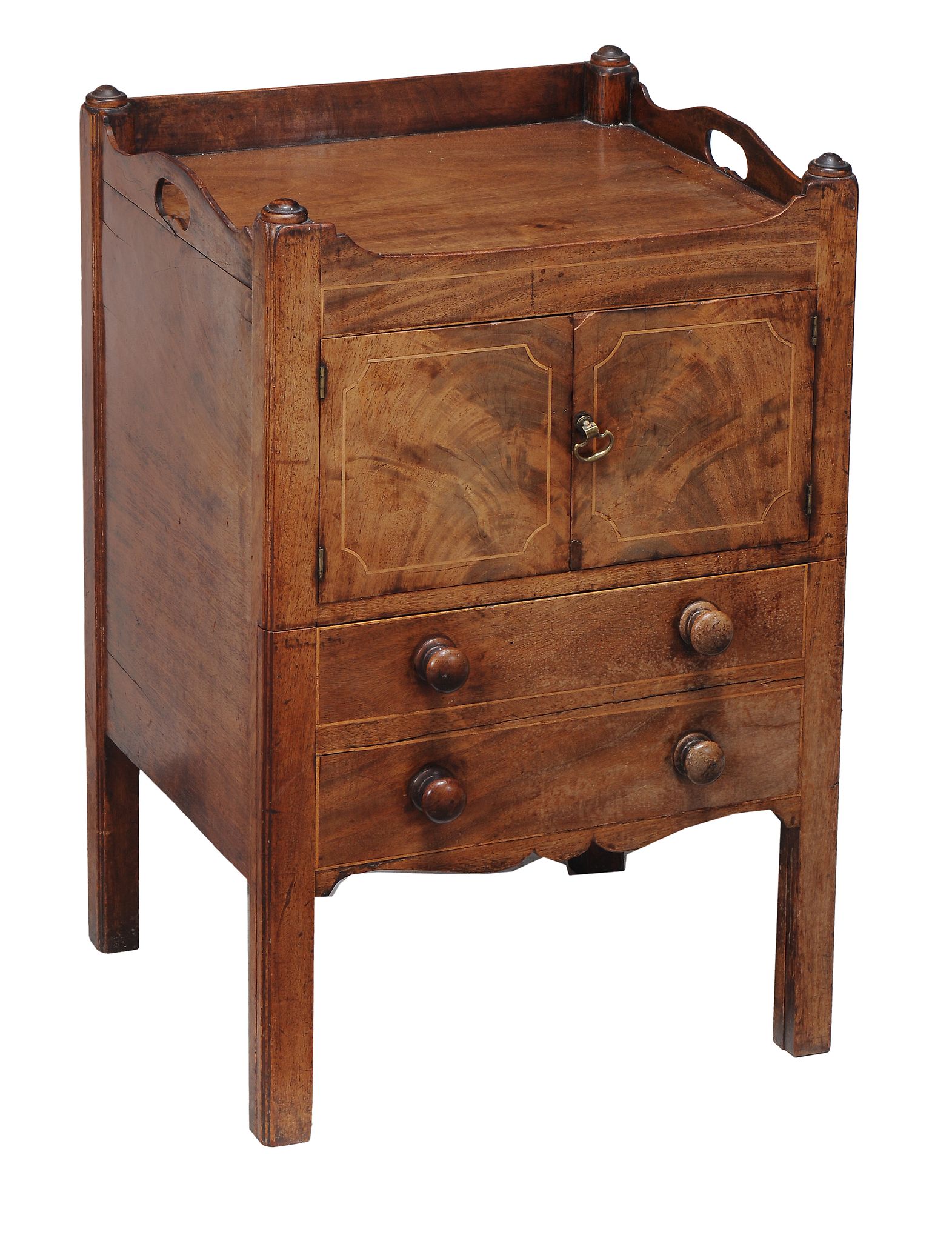 A George III mahogany night commode , circa 1780  A George III mahogany night commode  , circa 1780,