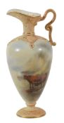 A Royal Worcester ewer signed by H. Stinton , date code for 1907  A Royal Worcester ewer signed