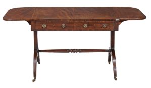 A Regency ebony strung mahogany sofa table, circa 1815  A Regency ebony strung mahogany sofa table,