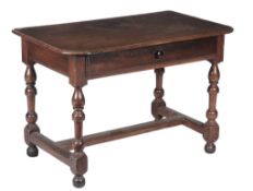 A Continental walnut side table , 19th century  A Continental walnut side table  , 19th century, the