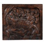 A carved beech hanging wall panel in 16th century style  A carved beech hanging wall panel in 16th