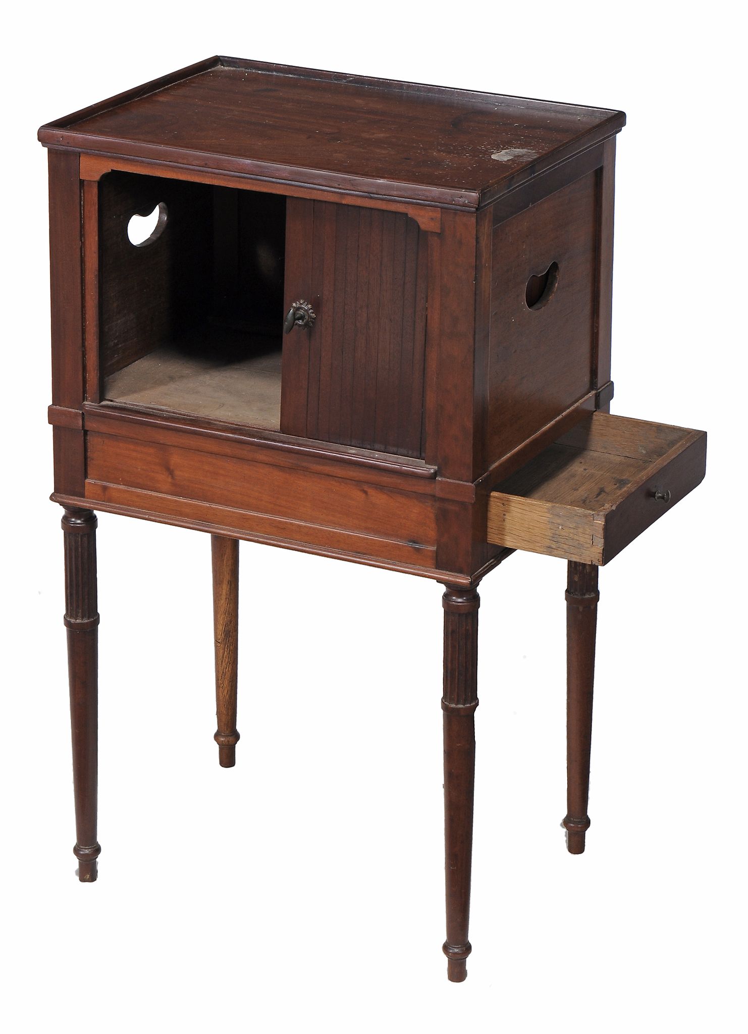 A mahogany bedside cupboard, first quarter 19th century  A mahogany bedside cupboard,   first - Image 2 of 2