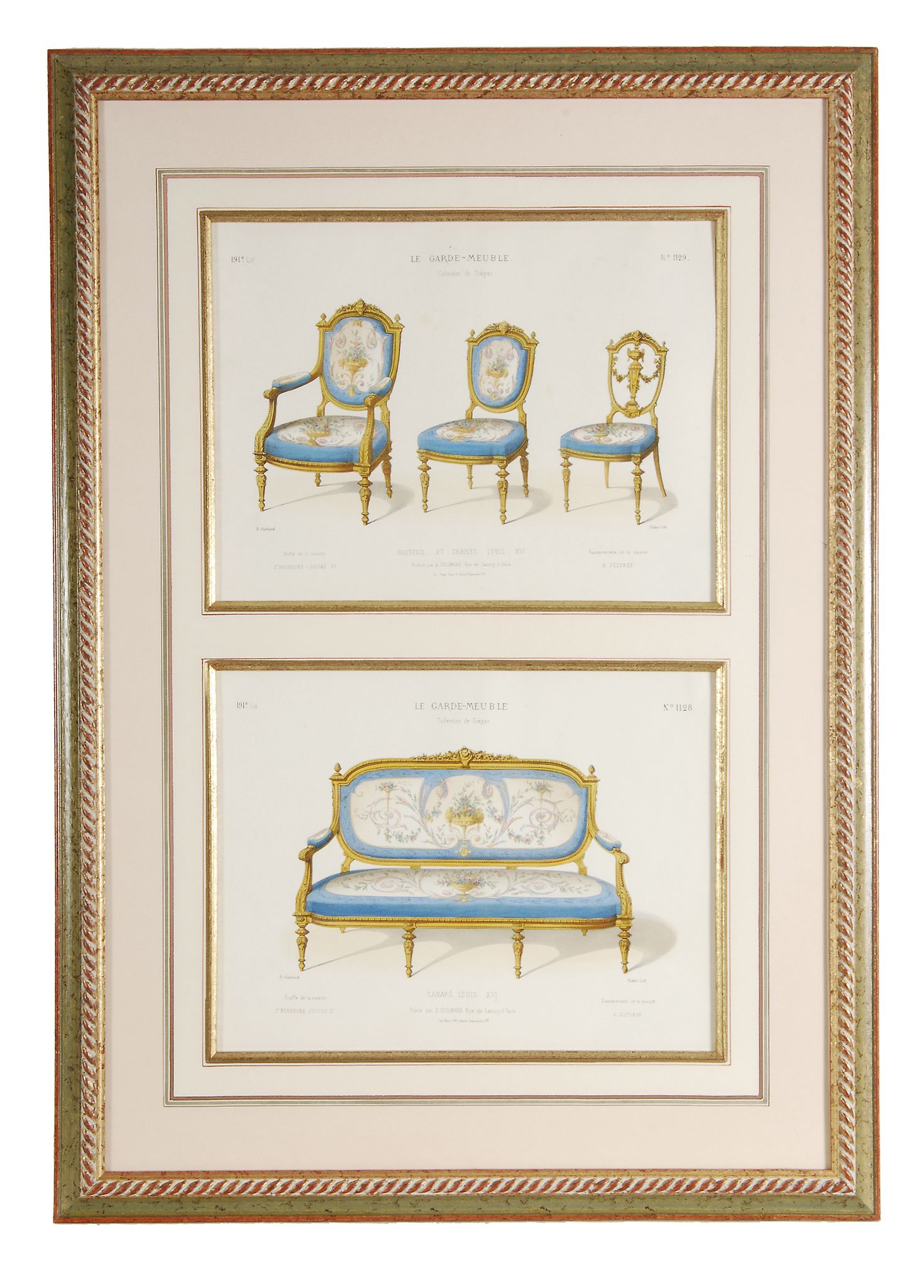 After D. Guilmard - Designs for salon furniture from Le Garde-Meuble, collection de Sieges A set - Image 2 of 2