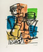Fernand LÃ©ger (1881-1955) - Les Soldats lithograph printed in colours,  1952, numbered 99/180, on