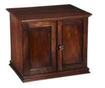 A mahogany table top numismatist's cabinet, second quarter 19th century  A mahogany table top