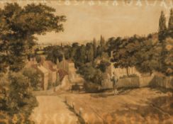 John Varley the Elder (1778-1842) - Hampstead Hill Watercolour, over pencil 32 x 44 cm. (12 1/2 x 17