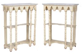 A pair of painted console tables , mid 19th century  A pair of painted console tables  , mid 19th