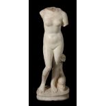 A Continental sculpted white marble model after the Medici Venus  A Continental sculpted white