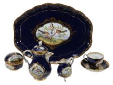 A Meissen solitaire coffee set, late 19th century  A Meissen solitaire coffee set,   late 19th