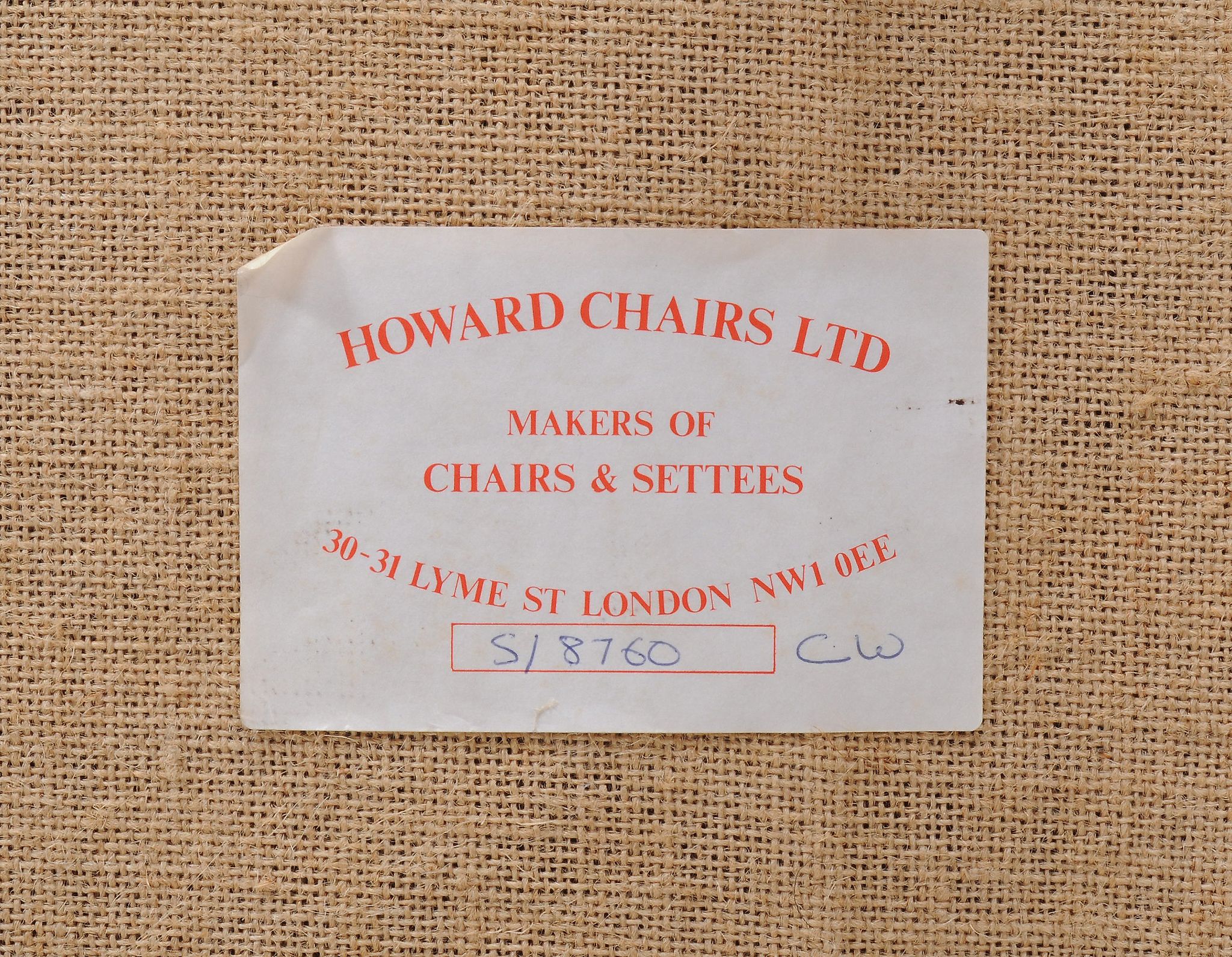 An upholstered sofa by Howard Chairs Ltd., 20th century An upholstered sofa by Howard Chairs Ltd., - Image 2 of 2