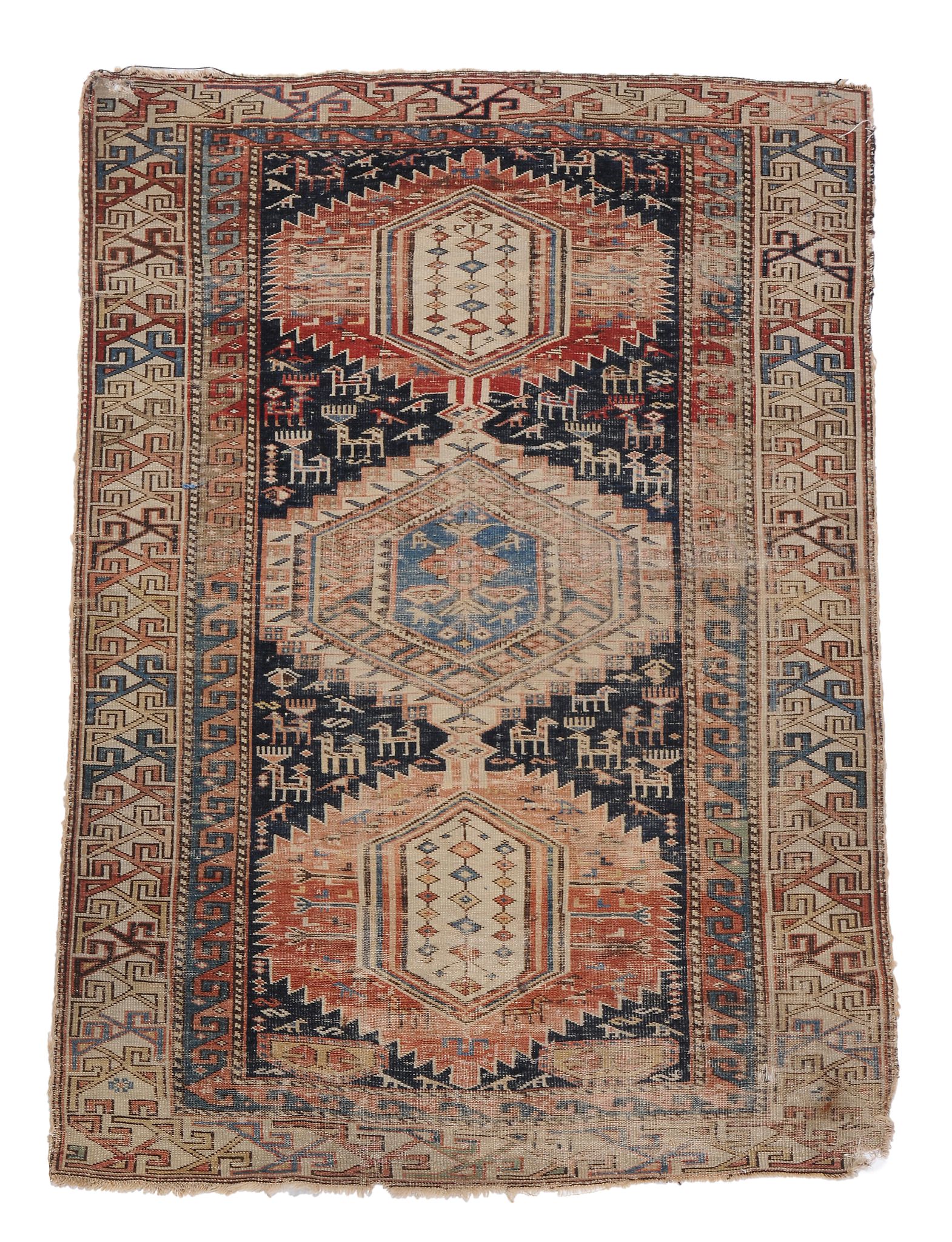 Two Caucasian rugs, together with an Anatolian rug, approximately 124 x 180cm  Two Caucasian rugs, - Image 2 of 3