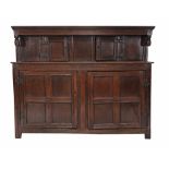 An oak court cupboard, 17th century and later  An oak court cupboard,   17th century and later,