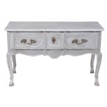 A painted dressing table in Louis XV style, late 18th/early 19th century  A painted dressing table