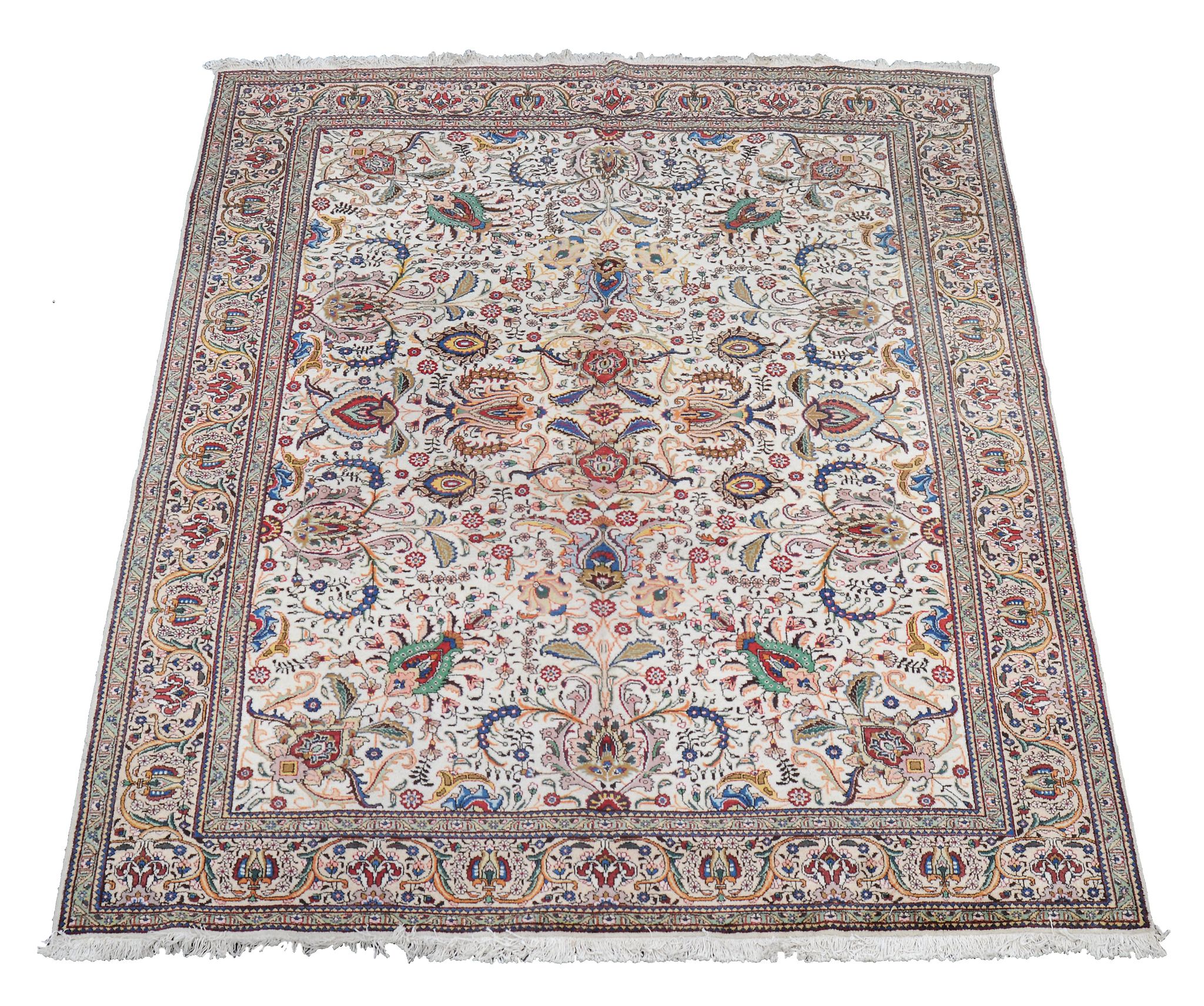 A Tabriz carpet, approximately 386cm x 294cm  A Tabriz carpet,   approximately 386cm x 294cm
