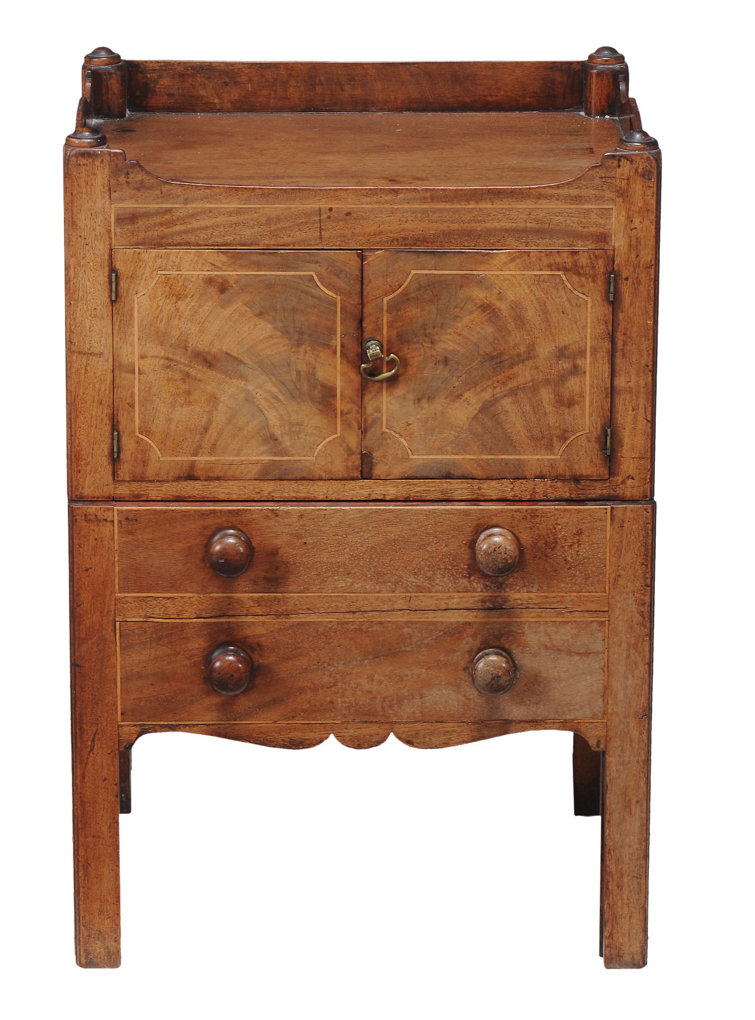 A George III mahogany night commode , circa 1780  A George III mahogany night commode  , circa 1780, - Image 2 of 2