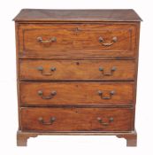 A George III mahogany secretaire chest of drawers , circa 1790  A George III mahogany secretaire
