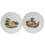 A pair of Wedgwood bone china saucer dishes, circa 1815  A pair of Wedgwood bone china saucer
