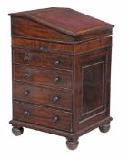 A George VI mahogany Davenport, circa 1830  A George VI mahogany Davenport,   circa 1830, the