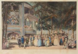After Thomas Rowlandson (1756-1827) - Vaux-hall Etching with aquatint, with extensive hand-colouring