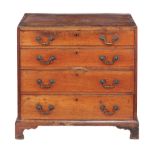 A George III mahogany chest of drawers, circa 1780 and later  A George III mahogany chest of
