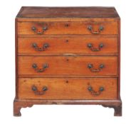 A George III mahogany chest of drawers, circa 1780 and later  A George III mahogany chest of