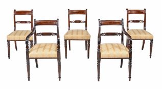 A set of ten George IV mahogany dining chairs , circa 1825 A set of ten George IV mahogany dining