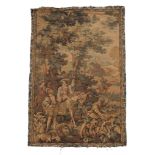 Two European wall hangings , each approximately 182cm x 140cm  Two European wall hangings  , each