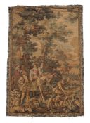Two European wall hangings , each approximately 182cm x 140cm  Two European wall hangings  , each