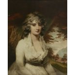 After Henry Raeburn - Portrait of Mrs H.W. Lauzun Colour offset lithograph 69 x 56 cm. (27 1/4 x