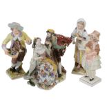 A pair of Berlin porcelain models of children, circa 1800, 15cm high  A pair of Berlin porcelain