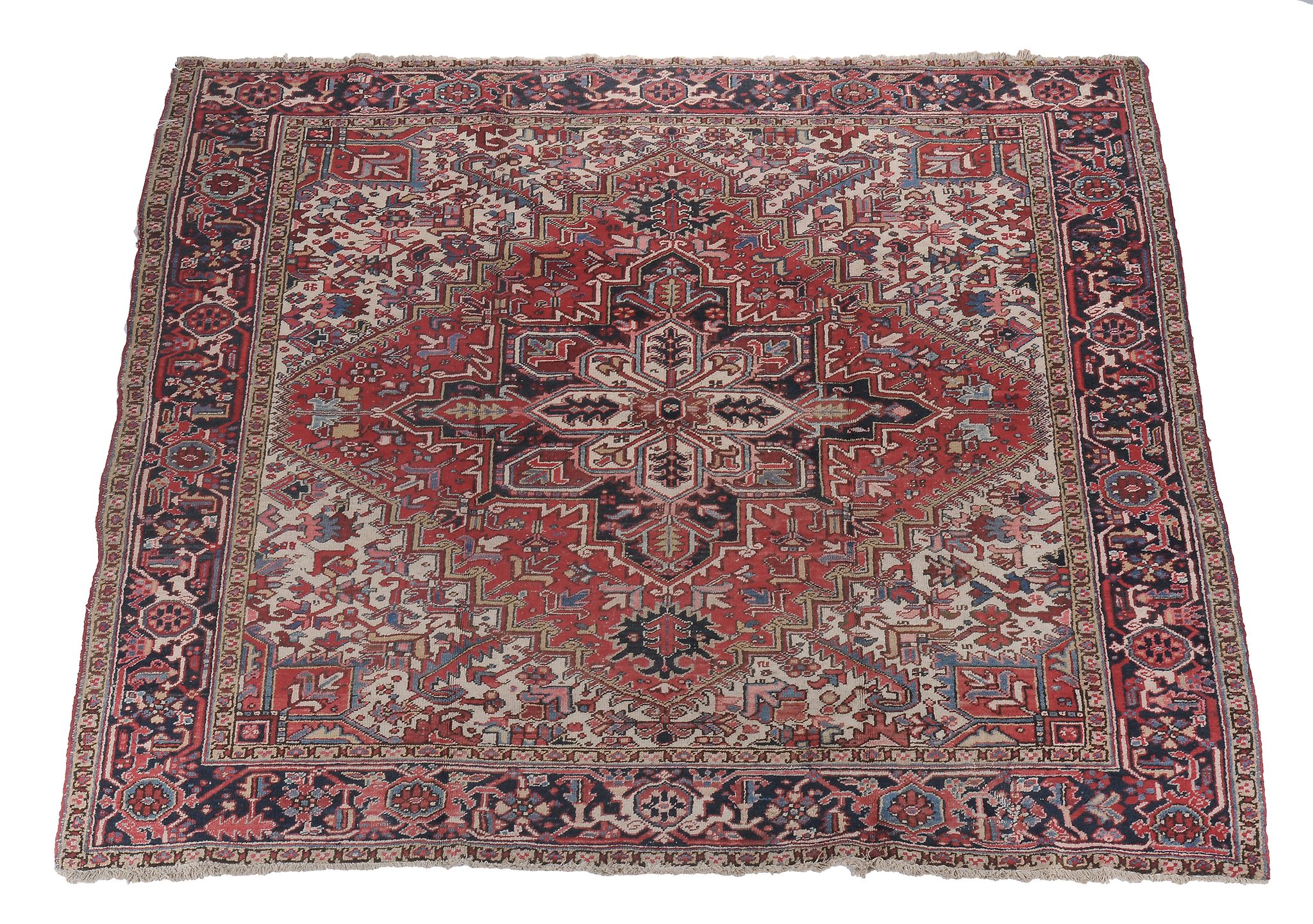 A Heriz carpet , approximately 228cm x 246cm  A Heriz carpet  , approximately 228cm x 246cm