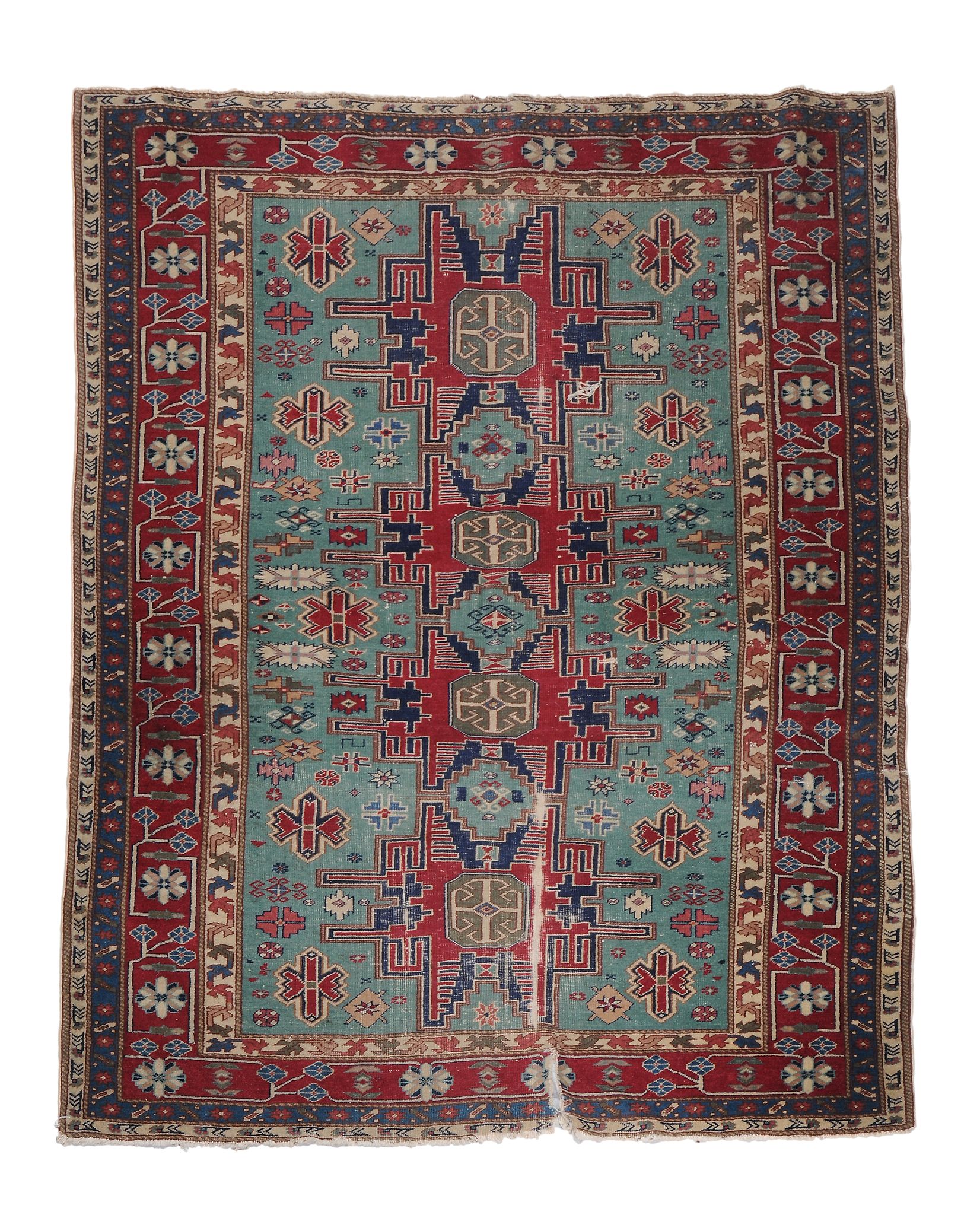 Two Caucasian rugs, together with an Anatolian rug, approximately 124 x 180cm  Two Caucasian rugs, - Image 3 of 3