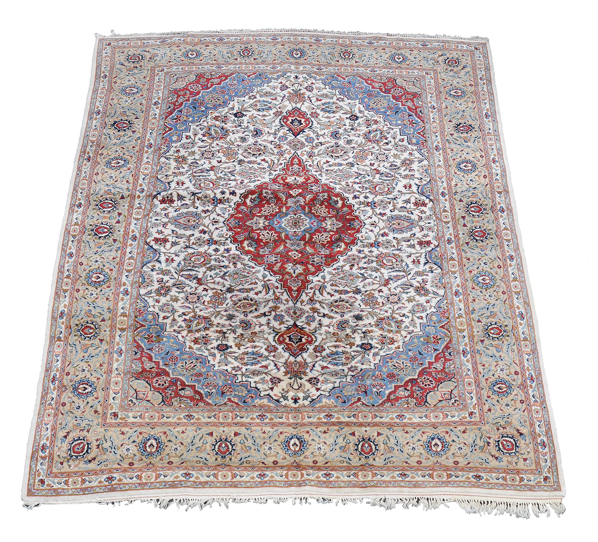 A Kashan carpet , approximately 330cm x 240cm  A Kashan carpet  , approximately 330cm x 240cm