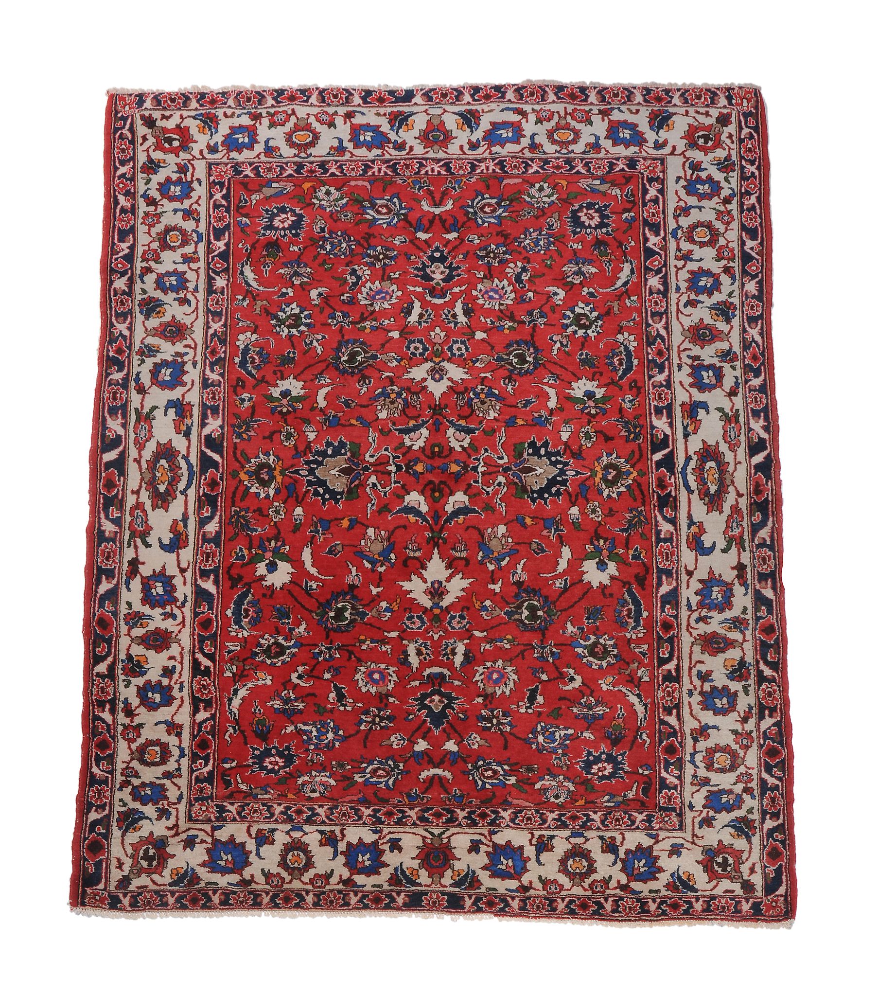 An Isfahan rug , approximately 220 x 148cm  An Isfahan rug  ,  approximately 220 x 148cm