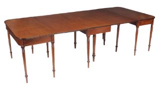 A late Regency mahogany extending dining table , circa 1820  A late Regency mahogany extending