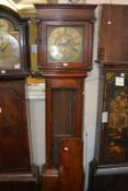 A fruitwood cased thirty hour longcase clock, late 18th century, the four pillar outside