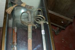 Two cavalry swords and a bayonet -3