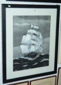 Daniel Holden (20th Century) Sailing ship Pastel Signed and dated lower right 1998 72cm x 54cm