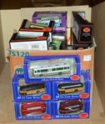 A quantity of 0.094444444 scale diecast models of buses to include Corgi, Exclusive First