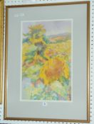Shirley Easton (20th Century) Sunflowers Acrylic Signed lower left 54cm x 34.5cm