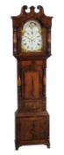 A Victorian mahogany eight-day longcase clock with moonphase, unsigned, mid 19th century, the four