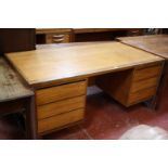 A Jens Risom Design Limited hardwood desk 73cm high, 168cm wide