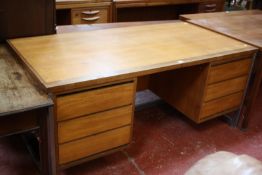 A Jens Risom Design Limited hardwood desk 73cm high, 168cm wide