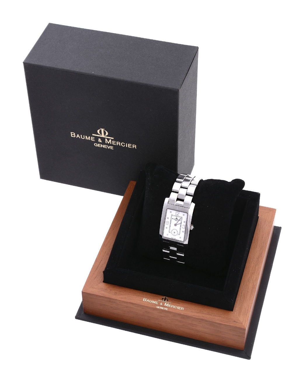 Baume & Mercier, Hampton, A rectangular stainless steel bracelet watch, no  Baume  &  Mercier, - Image 2 of 2