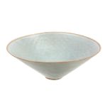 A Qingbai carved conical bowl, Southern Song dynasty  , thinly potted, with white, flaring sides,