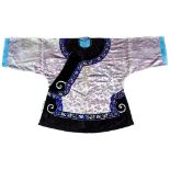 A Han Chinese woman s side opening informal coat,  ao  , late Qing dynasty  , the lilac damask