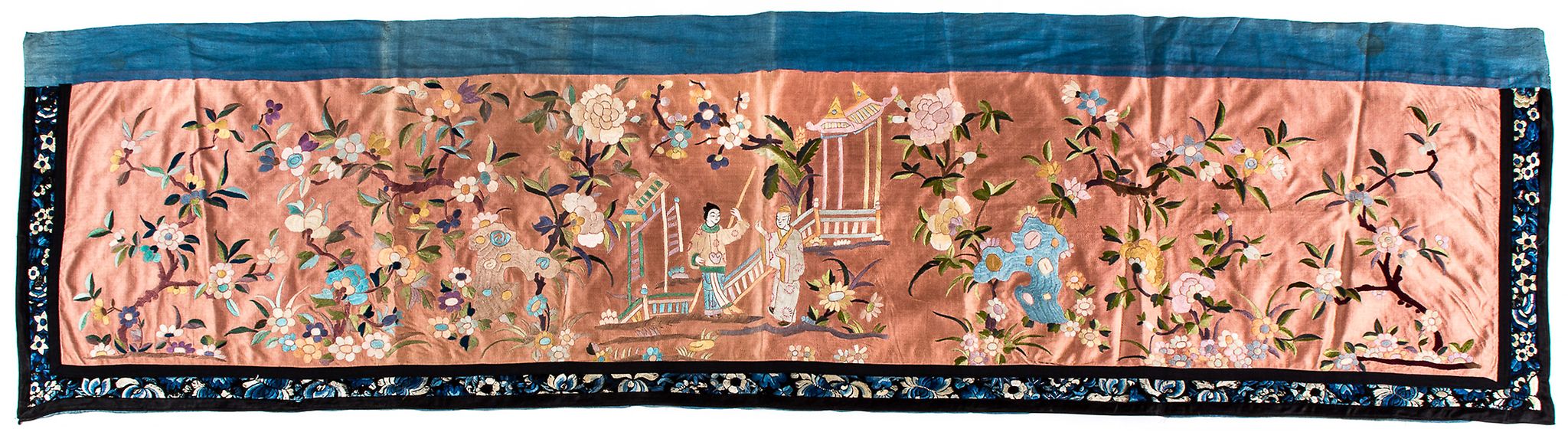 An assorted group of Chinese silks textiles, late Qing dynasty  , including a Woman s yellow damask - Image 3 of 7