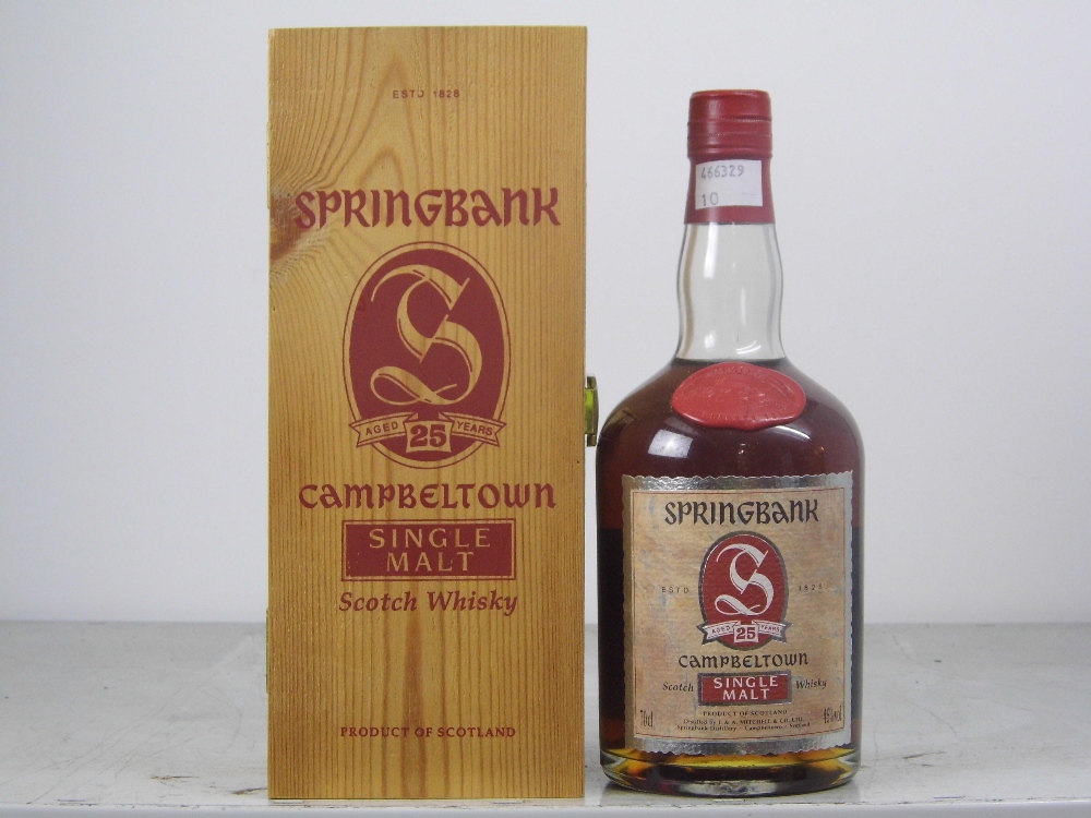 Springbank 25 Yr Old Campbeltown70cl 46% vol1 bt Original Wooden Case