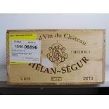 Chateau Phelan Segur 2010 St Estephe 12 bts OWC IN BOND