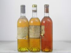 Chateau Suduiraut 1959 Sauternes 1 bt Chateau Suduiraut 1970  Sauternes 1 bt Chateau Coutet 1971